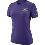 Reduzierte Lila Nike LA Lakers T-Shirts für Damen Größe S 