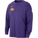 Lila Langärmelige Nike LA Lakers T-Shirts für Herren Größe XL 