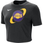 Schwarze Elegante Nike LA Lakers T-Shirts aus Jersey für Damen Größe L 