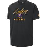 Schwarze Nike Jordan LA Lakers T-Shirts mit Basketball-Motiv für Herren Größe S 