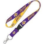 WinCraft Los Angeles LA Lakers NBA-Schlüsselband, 58,4 cm lang, 2,5 cm breit, Lila, Gold, Weiß und Schwarz, On Size Fits All