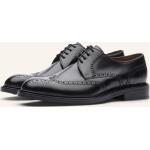 Schwarze Business Lottusse Runde Derby Schuhe mit Schnürsenkel aus Rindsleder für Herren Größe 38,5 mit Absatzhöhe bis 3cm 