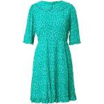 Reduzierte Grüne Halblangärmelige Louche Mini Herbstkleider mit Reißverschluss aus Viskose Handwäsche für Damen Größe XS 