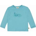Reduzierte Cyanblaue Langärmelige loud + proud Bio Nachhaltige Rundhals-Ausschnitt Printed Shirts für Kinder & Druck-Shirts für Kinder aus Baumwolle Größe 110 