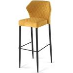 Gelbe Moderne Barhocker & Barstühle aus Stoff gepolstert Breite über 500cm, Höhe 100-150cm, Tiefe 450-500cm 4-teilig 