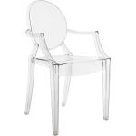 Kartell Louis Ghost Transparente Stühle aus Kunststoff stapelbar 4-teilig 