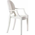 Weiße Moderne Kartell Louis Ghost Transparente Stühle stapelbar 