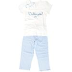 Louis & Louisa "Lieblingsteil Kinder-Pyjama (128/134, weiß-hellblau)