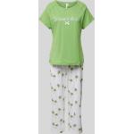 LOUIS & LOUISA Pyjama mit Statement-Stitching Modell 'Capri' (XXL Gruen)