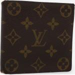 Braune Louis Vuitton Brieftaschen aus Textil für Damen 