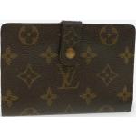 Braune Louis Vuitton Brieftaschen aus Textil für Damen 