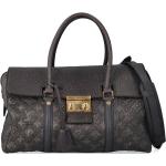 Graue Louis Vuitton Lederhandtaschen mit Reißverschluss aus Leder mit Innentaschen für Damen 