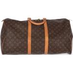 Hellbraune Louis Vuitton Damenreisetaschen mit Reißverschluss aus Canvas 