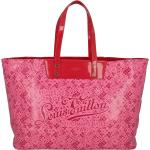 Reduzierte Pinke Blumenmuster Louis Vuitton Damenschultertaschen & Damenshoulderbags mit Reißverschluss aus Kunstfaser mit Handyfach 
