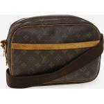 Braune Louis Vuitton Damenschultertaschen & Damenshoulderbags aus Textil 