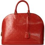 Reduzierte Rote Lack-Optik Vintage Louis Vuitton Alma Damentaschen aus Lackleder 