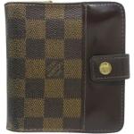 Reduzierte Braune Vintage Louis Vuitton Herrenbrieftaschen mit Reißverschluss aus Canvas 