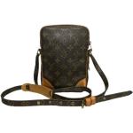 Braune Vintage Louis Vuitton Bodybags mit Reißverschluss aus Leder für Herren 