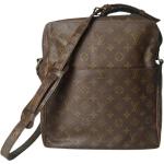 Braune Vintage Louis Vuitton Bodybags mit Reißverschluss aus Canvas mit Außentaschen für Herren Klein 