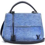 Reduzierte Blaue Vintage Louis Vuitton Lederhandtaschen aus Leder für Damen 