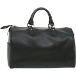 Schwarze Vintage Louis Vuitton Lederhandtaschen aus Leder für Damen 