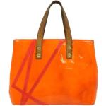 Orange Vintage Louis Vuitton Lederhandtaschen aus Leder für Damen 