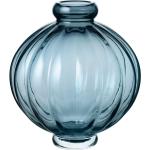 Blaue 25 cm LOUISE ROE COPENHAGEN Runde Vasen & Blumenvasen 25 cm aus Glas mundgeblasen 