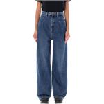 Reduzierte Blaue Loose Fit Loulou Studio Bio Baggy Jeans & Loose Fit Jeans mit Reißverschluss aus Denim für Damen Größe M 