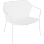 Weiße Moderne EMU Gartenmöbel Gartenstühle Metall lackiert aus Polyrattan stapelbar Höhe 50-100cm, Tiefe 50-100cm 