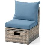 Hellblaue TCHIBO Lounge Sessel mit Kissen Breite 0-50cm, Höhe 50-100cm, Tiefe 50-100cm 