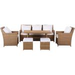 Reduzierte Braune Moderne Beliani Lounge Gartenmöbel & Loungemöbel Outdoor aus Polyrattan Breite 150-200cm, Höhe 150-200cm, Tiefe 50-100cm 