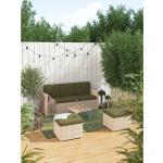 Reduzierte Beige Lounge Gartenmöbel & Loungemöbel Outdoor aus Holz Breite 150-200cm, Höhe 50-100cm, Tiefe 50-100cm 4-teilig 5 Personen 