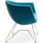 Hellbraune Moderne Lounge Sessel aus Stoff mit Kissen 