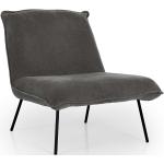 Graue Skandinavische Doncosmo Lounge Sessel aus Stoff Breite 50-100cm, Höhe 50-100cm, Tiefe 50-100cm 