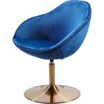 Blaue Wohnling Runde Lounge Sessel aus Textil Breite 50-100cm, Höhe 50-100cm, Tiefe 50-100cm 