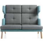 Anthrazitfarbene Moderne Zweisitzer-Sofas aus Stoff 2 Personen 
