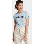 Reduzierte Blaue adidas Essentials T-Shirts für Damen Größe M 