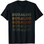 Schwarze Grunge Cristiano Ronaldo T-Shirts mit Herz-Motiv für Herren Größe S 