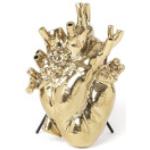Love In Bloom Gold Porcelain Heart Vase - Seletti