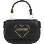 Reduzierte Schwarze MOSCHINO Love Moschino Saddlebags mit Reißverschluss aus Leder mit Innentaschen für Damen 
