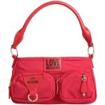 Reduzierte Rote MOSCHINO Love Moschino Baguette-Taschen mit Reißverschluss aus Kunstleder für Damen 