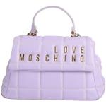 Fliederfarbene Gesteppte MOSCHINO Love Moschino Magnetverschluss Taschen mit Reißverschluss aus PU mit Innentaschen für Damen medium 