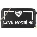 Schwarze MOSCHINO Love Moschino Handyhüllen mit Reißverschluss aus Textil für Damen 