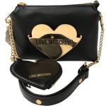 Schwarze MOSCHINO Love Moschino Bodybags mit Reißverschluss mit Kettenhenkel für Damen 