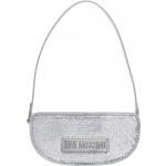 Reduzierte Silberne MOSCHINO Love Moschino Hobo Bags aus Textil für Damen 