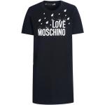 Reduzierte Schwarze Kurzärmelige MOSCHINO Love Moschino Midi Midikleider aus Baumwolle für Damen Größe S 