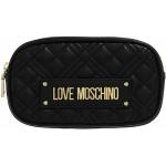 Schwarze Gesteppte MOSCHINO Love Moschino Damenportemonnaies & Damenwallets mit Reißverschluss aus Textil 