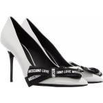 Reduzierte Weiße MOSCHINO Love Moschino High Heels & Stiletto-Pumps aus Leder für Damen Größe 39 