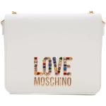 Weiße MOSCHINO Love Moschino Umhängetaschen aus PU mit Kettenhenkel für Damen klein 