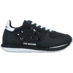 Schwarze MOSCHINO Love Moschino Low Sneaker mit Schnürsenkel aus Leder für Damen Größe 41 